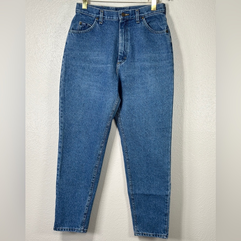 Vintage Lee high rise relaxed tapered leg mom jeans size 14 Medium made in USA